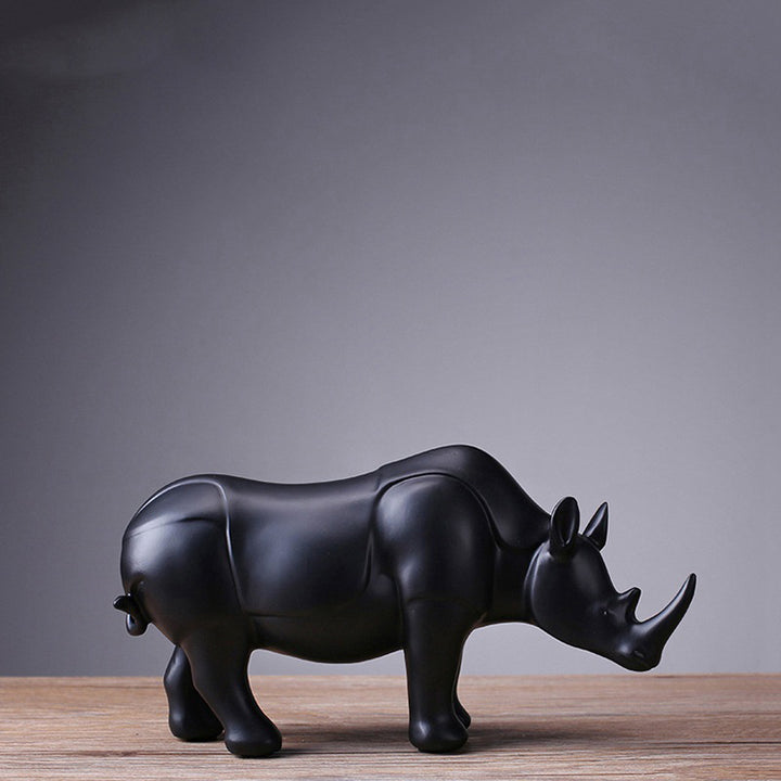 Resin Crafts Modern Minimalist Rhino Home Decoration