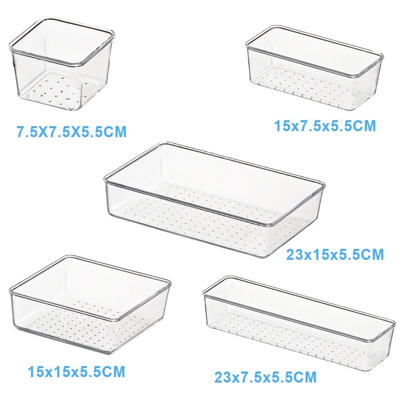 Household Plastic Transparent Drawer Storage Box