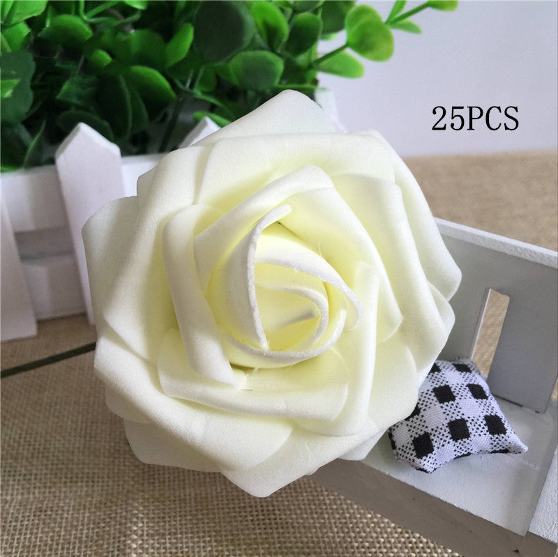 Home Decoration 8cm Imitation Rose Flower Arrangement