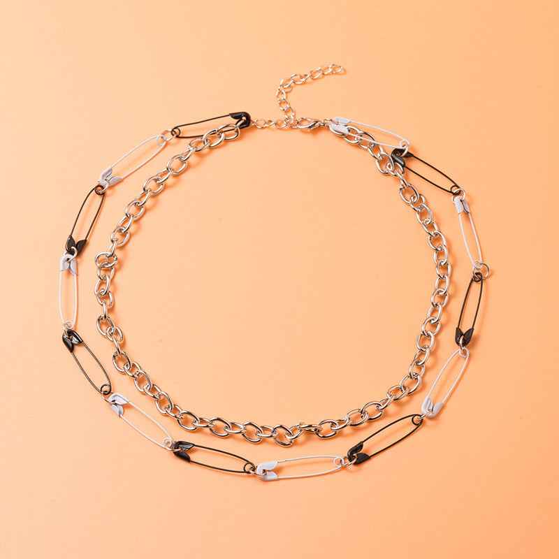 Simple And Simple Double-layer Metal Chain Necklace