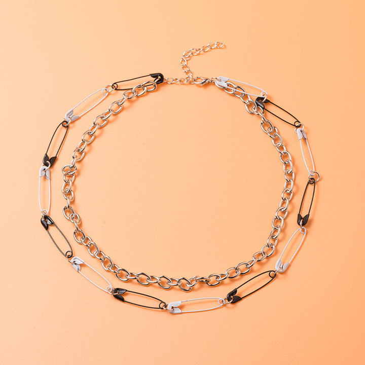 Simple And Simple Double-layer Metal Chain Necklace