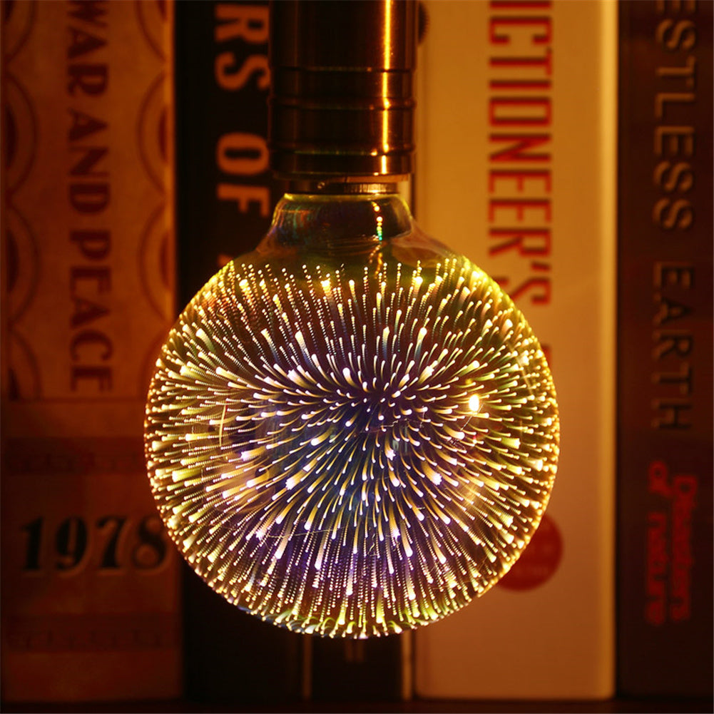 3D Firework LED Bulb LED Light Bulbs 3D Firework Effect 4W E27 Firework LED Lamp Vintage Colorful Decorative Light Bulb