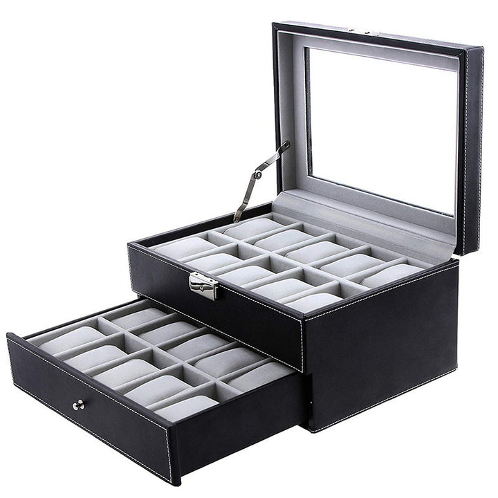 PU Leather Watch Box Storage Display