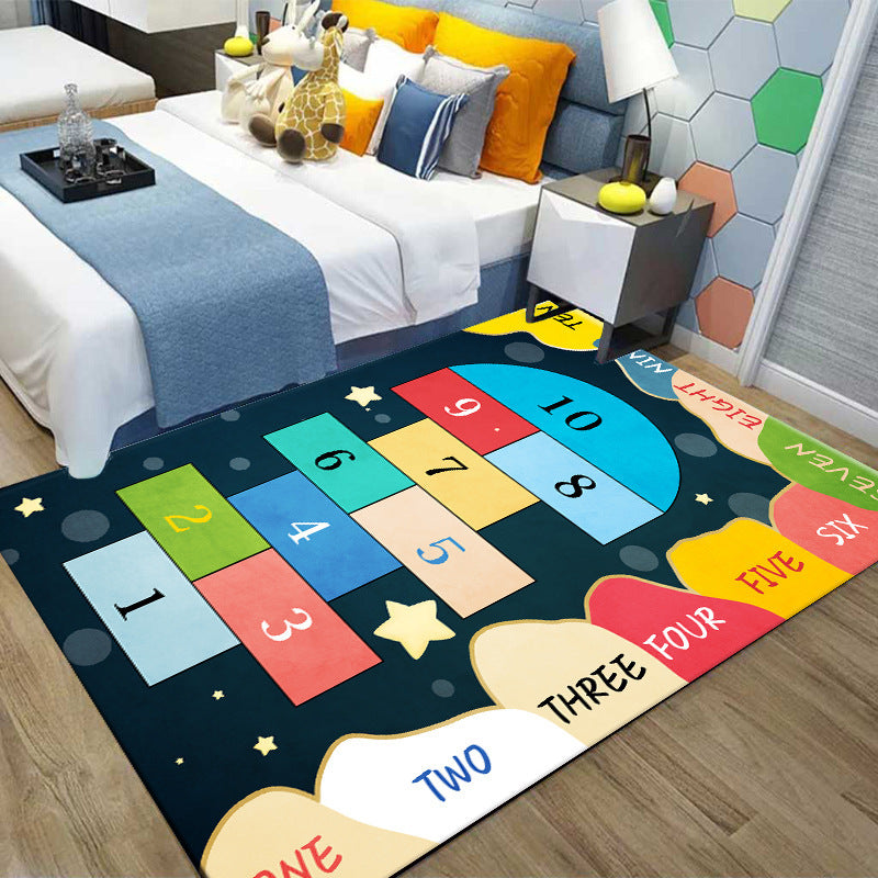 Children's Hopscotch Mat Early Childhood Education Jumping Grid Game Flying Chess Cartoon Carpet