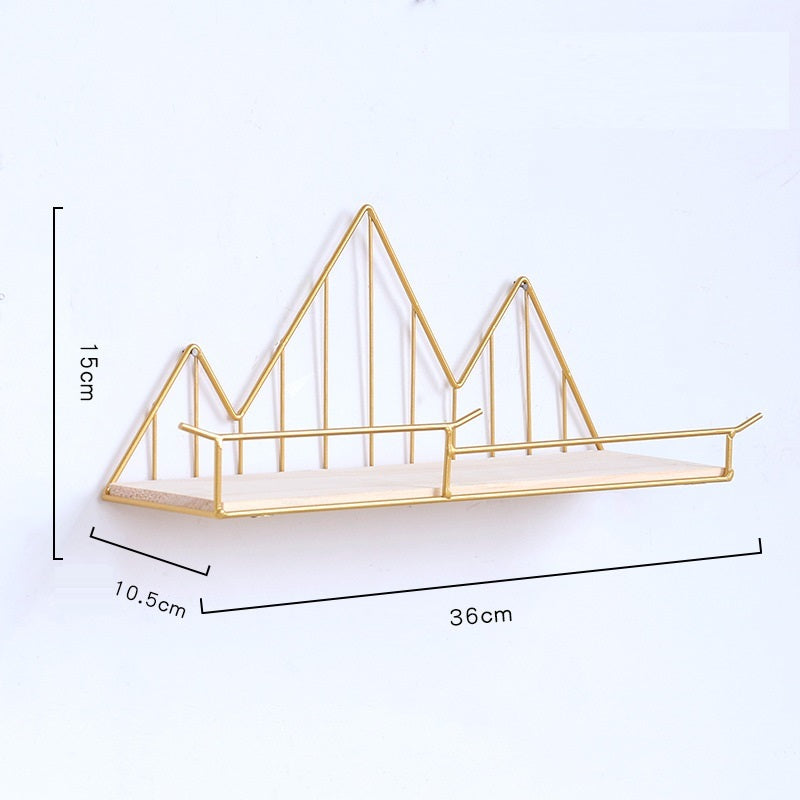 Nordic Simple Iron Landscape Design Wall Decorations Storage Rack Creative Home Wall With Fence Storage Wall Decoration