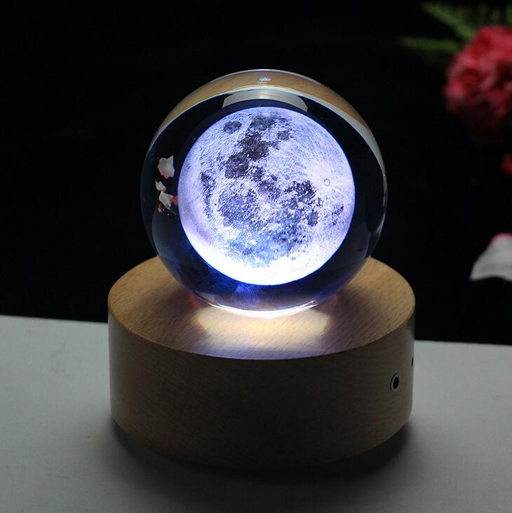 Moon Crystal Ball 3D Laser Home Decoration Accessories