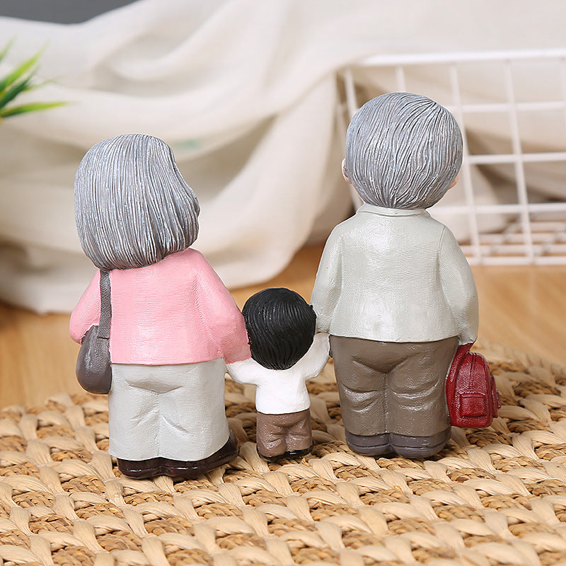 Creative Old Man Lady Home Decoration Ornaments