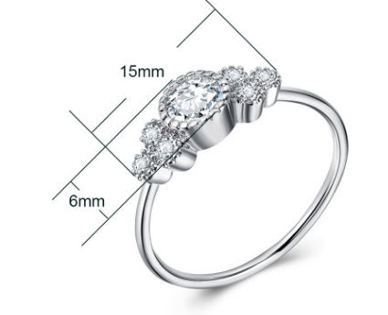 Quality Zircon Lady Ring Beautiful Wedding Engagement Ring