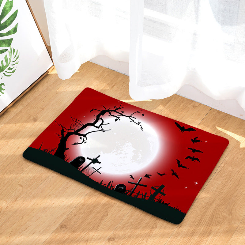 Digital printing flannel floor mat door mat bathroom absorbent non-slip cushion seat cushion carpet