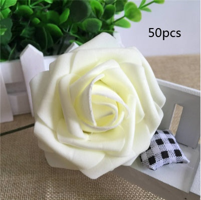 Home Decoration 8cm Imitation Rose Flower Arrangement