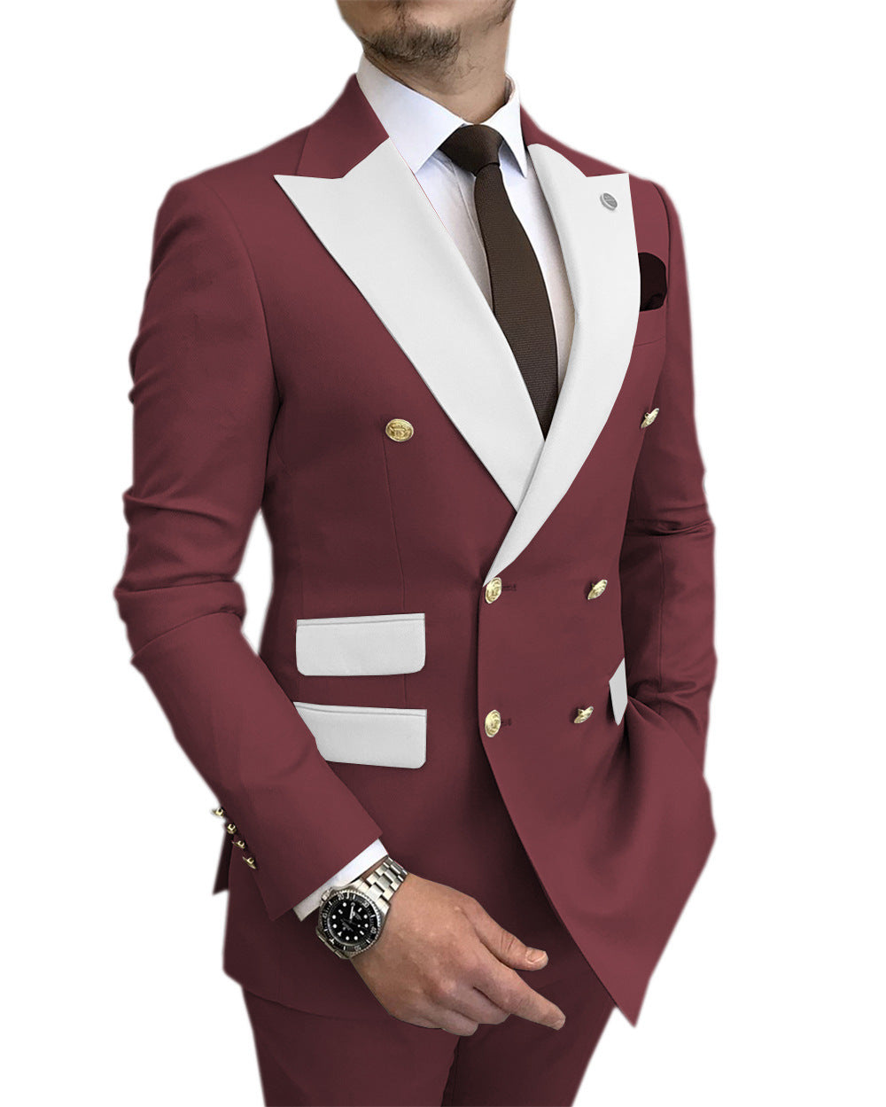 Casual Men's Slim Fit Two Piece Suit