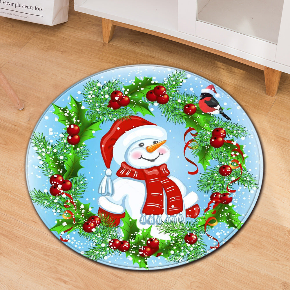 Home Non-slip Round Christmas Festive Doormat