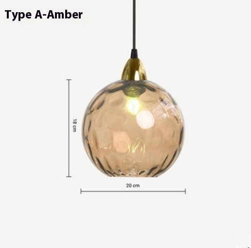 Modern Simple Color Water-wave Glass Ball Chandelier