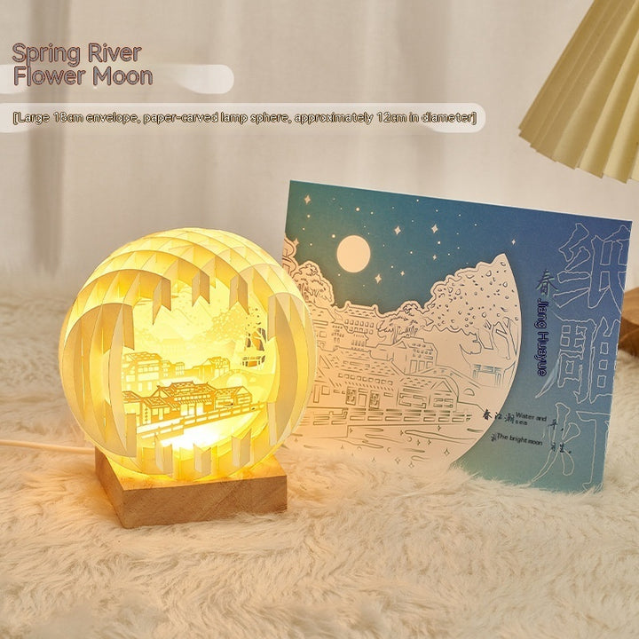 Paper Carving Creative Three-dimensional Small Night Lamp Creative Home Decor