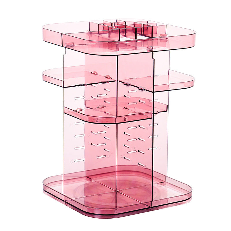 Rotating Acrylic Cosmetic Storage Box Transparent