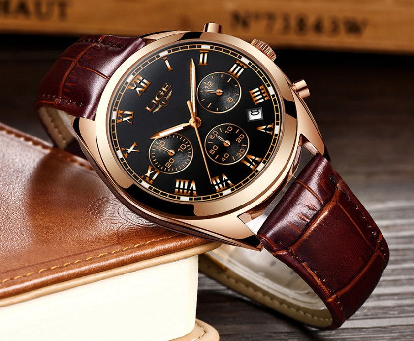 Fashion large dial European and American style steel belt watch sports watch DZ men's quartz watch