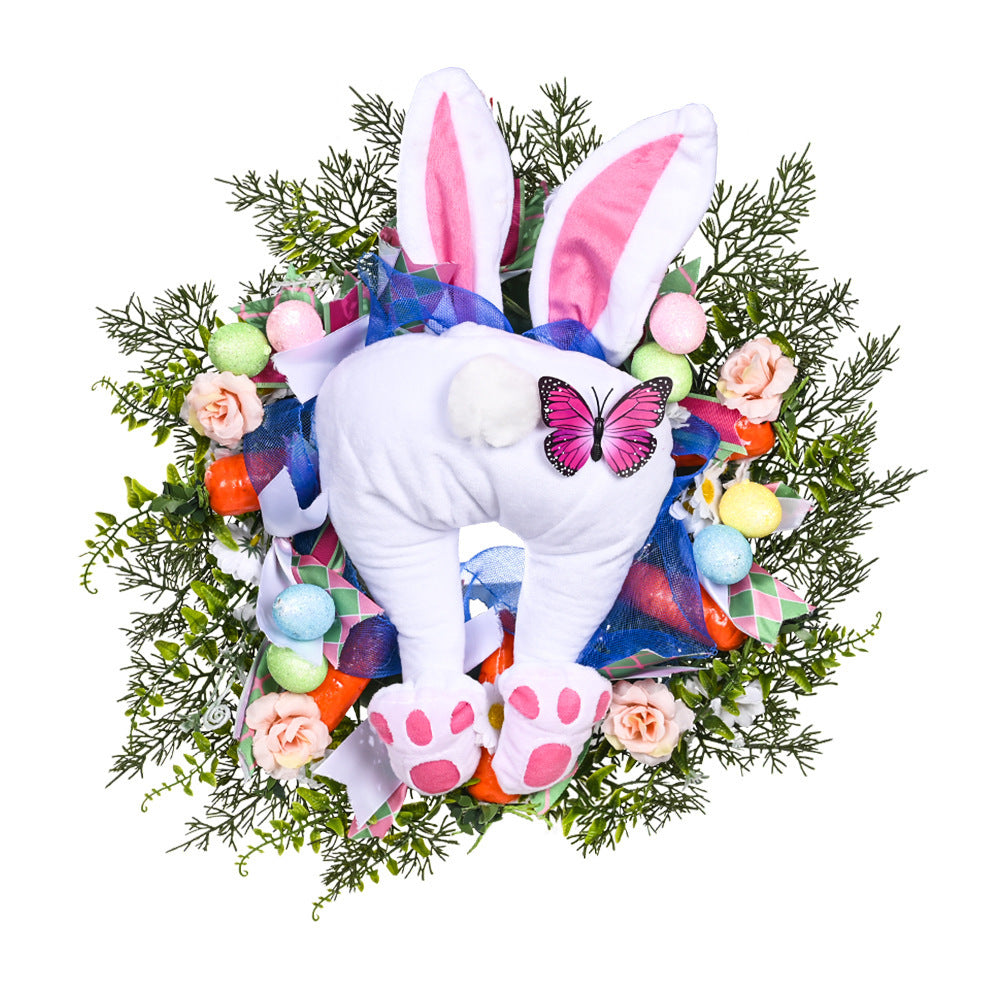 Easter Ornament Rabbit Wreath For Home Decoration