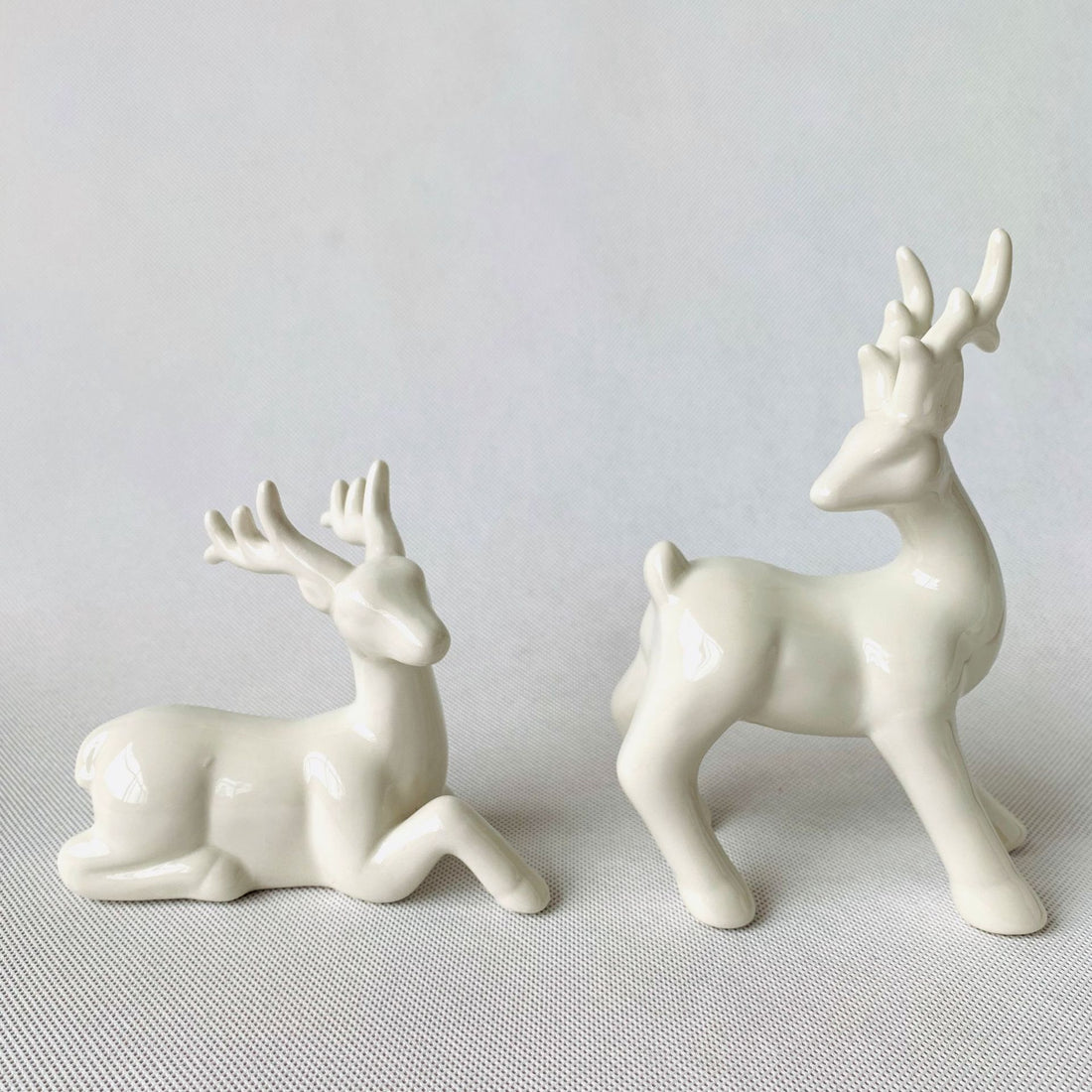 Creative Home White Ceramic Deer Decoration