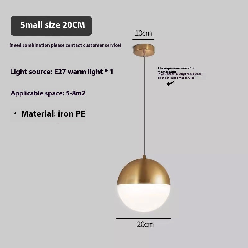 Nordic Bedroom Bedside Single-head Droplight