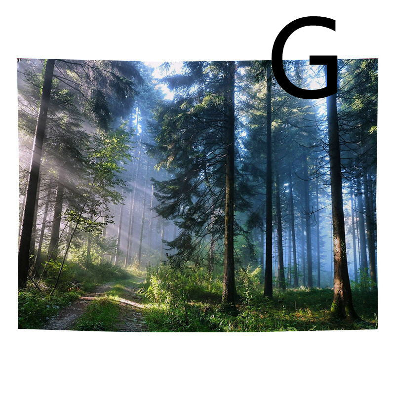 Beautiful Printed Natural Forest Large Wall Tapestry Bohemian Wall Art