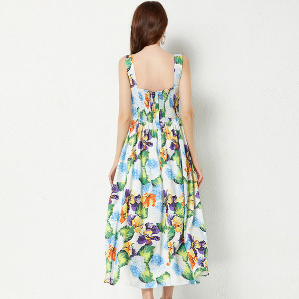 Women's Boho Print Slim Fit Slip Dress