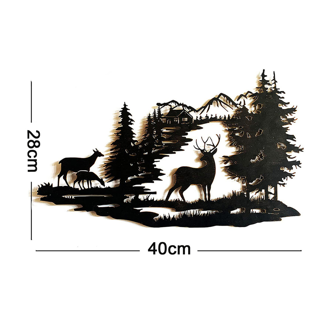 Metal Wall Forest Deer Home Decoration Crafts