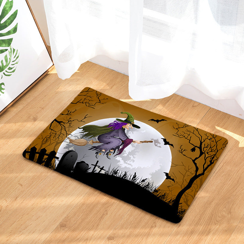 Digital printing flannel floor mat door mat bathroom absorbent non-slip cushion seat cushion carpet