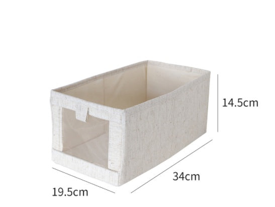 Cotton And Linen Fabric Storage Box