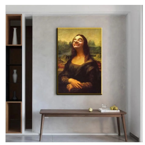 Funny Mona Lisa Character Canvas Home Decoration