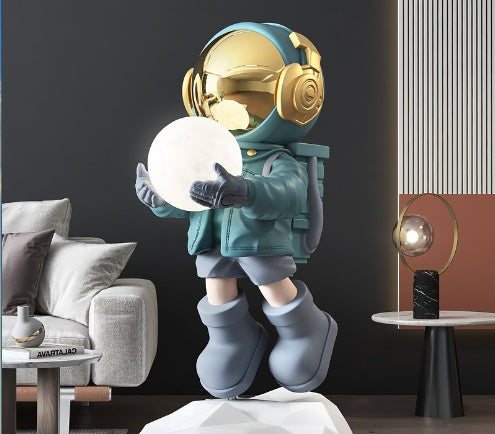 Large Floor-to-ceiling Decoration Light In Astronaut Welcome Room