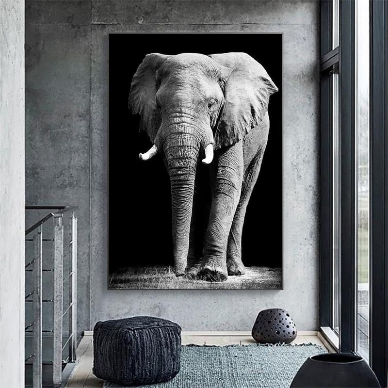 African Wild Elephant Canvas Painting Posters