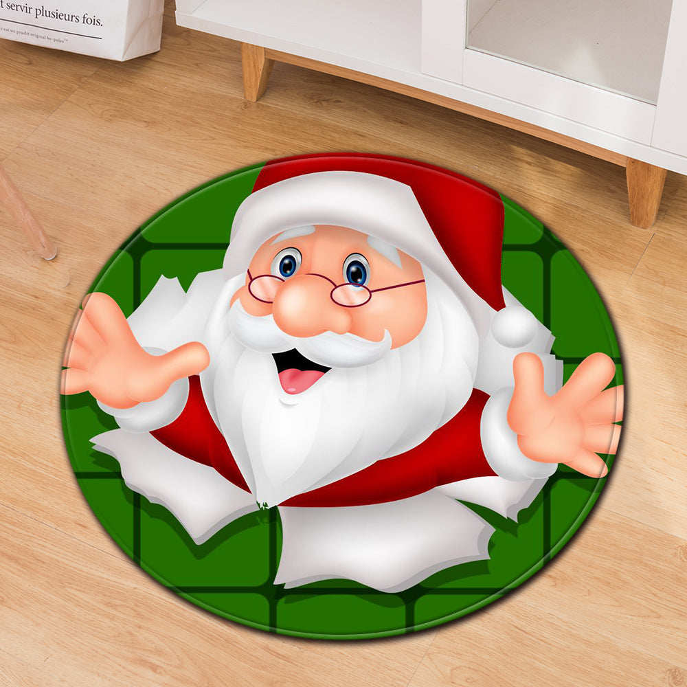 Home Non-slip Round Christmas Festive Doormat