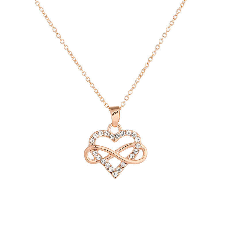 Unlimited Love Necklace Women Wrapped Love Valentine's Day Gifts All Match High-grade Can Not Be Dropped Collarbone Chain