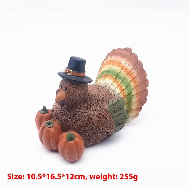 Factory Thanksgiving Harvest Festival Turkey Pumpkin Shape Indoor And Outdoor Home Ornaments Outdoor Decorations