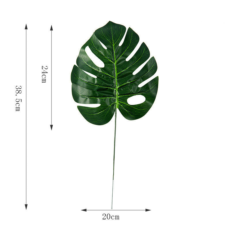 Simulation Of Green Plant Leaves Soft Decorations Creative Vases With Turtle Leaves