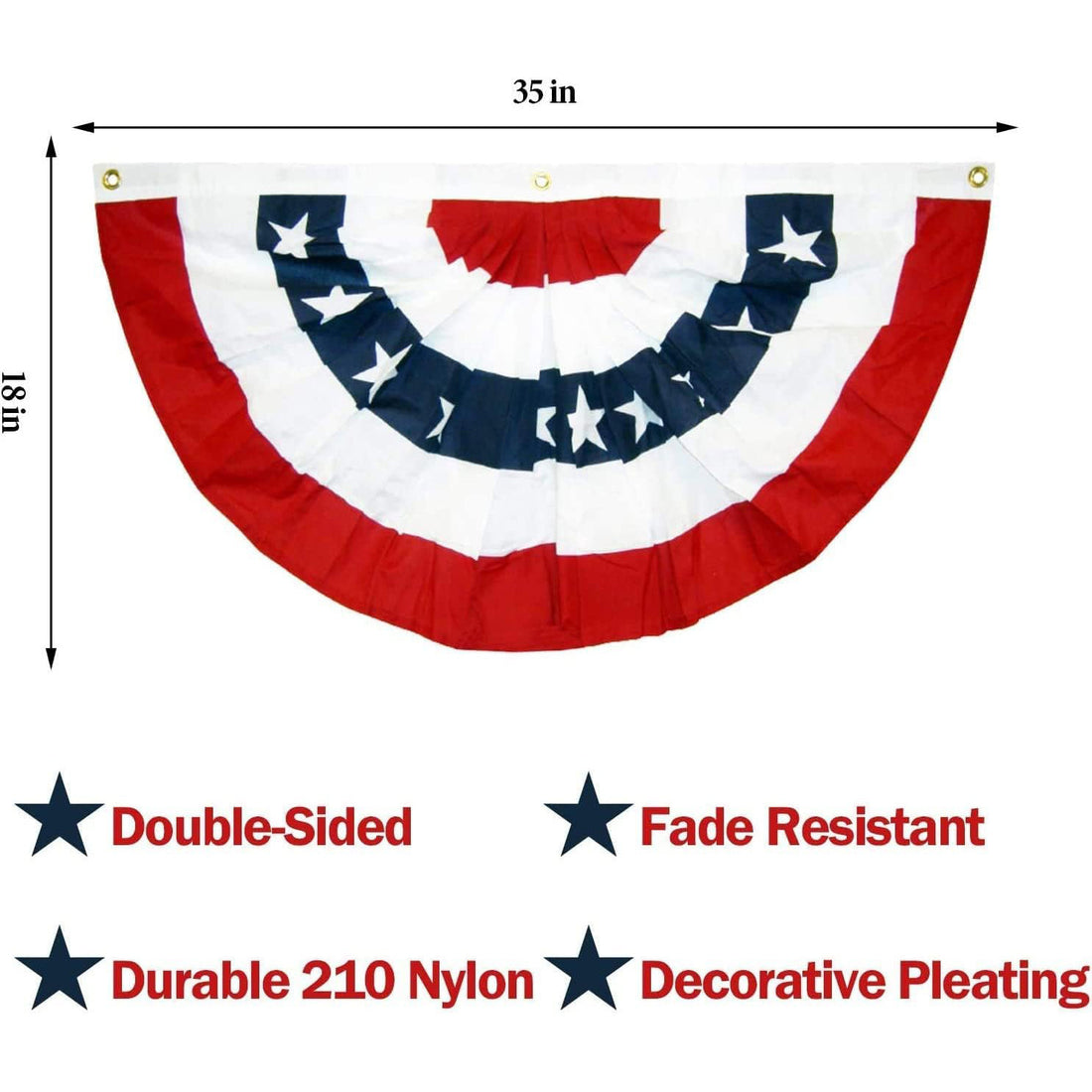 American Independence Day Decorations Pleated Semicircle Flag Outdoor