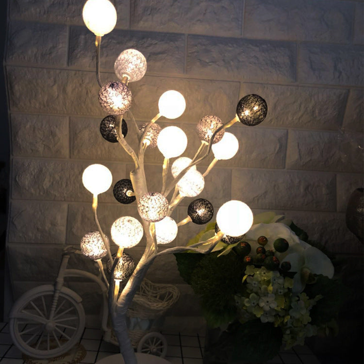 New Style Led Small Tree 50cm Cotton Home Decoration Tree Lamp Light String Ball