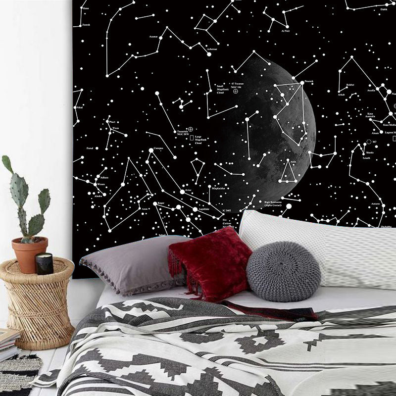 Home Decoration Universe Moon Print Hanging Cloth