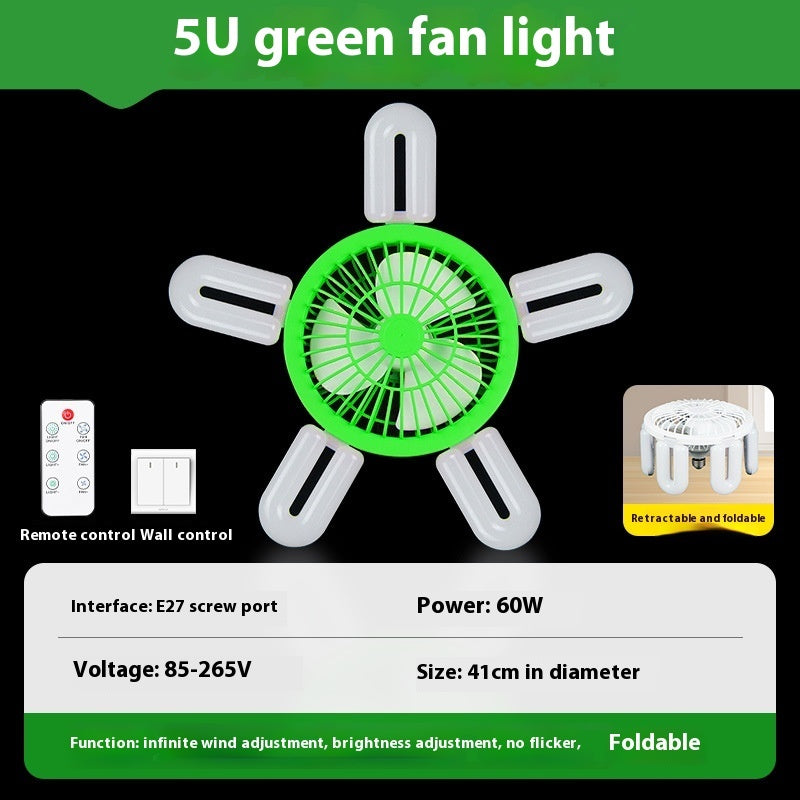 E27 Screw Fan Lamp Smart Remote Control Living Room Bedroom Fan-style Ceiling Lamp