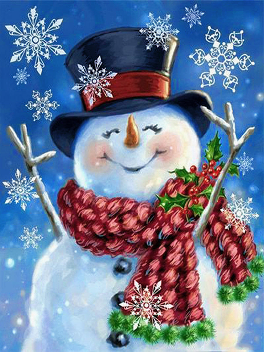 Cartoon Snowman Diamond Painting Santa Home Decoration