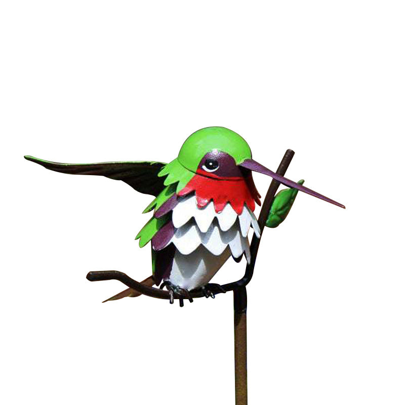 Flat Style Garden Branch Plug-in Decoration Creative Articraft Bird Model Figurine Animal Bird Miniature Home Garden Ornament