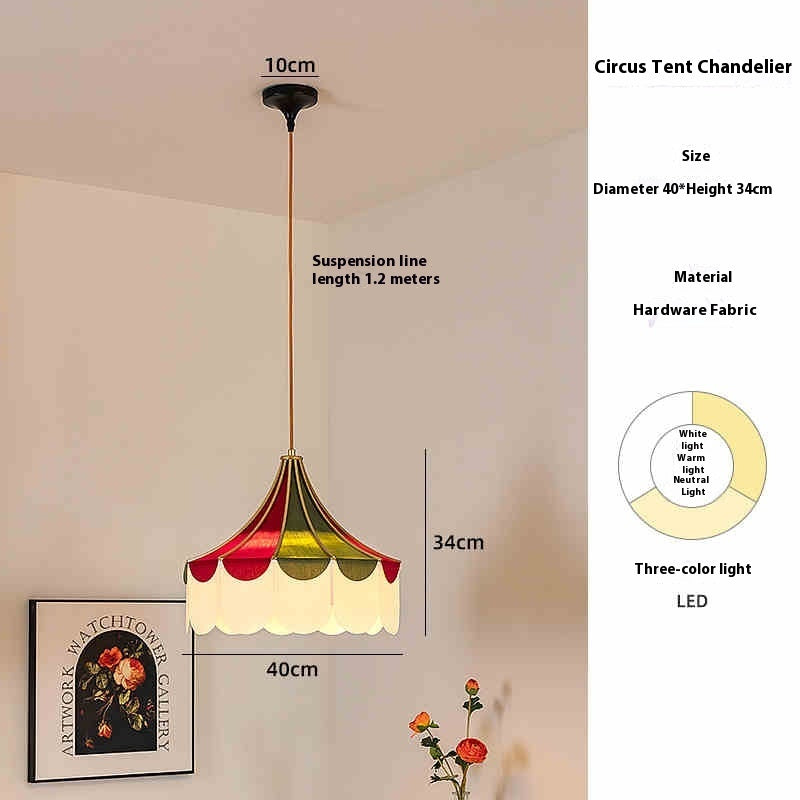 Circus Chandelier Children's Room Decorative Fabric Lamp