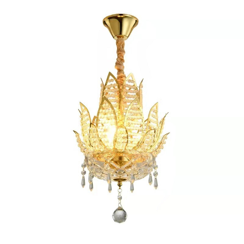 Lotus Zen Golden Crystal Lamp