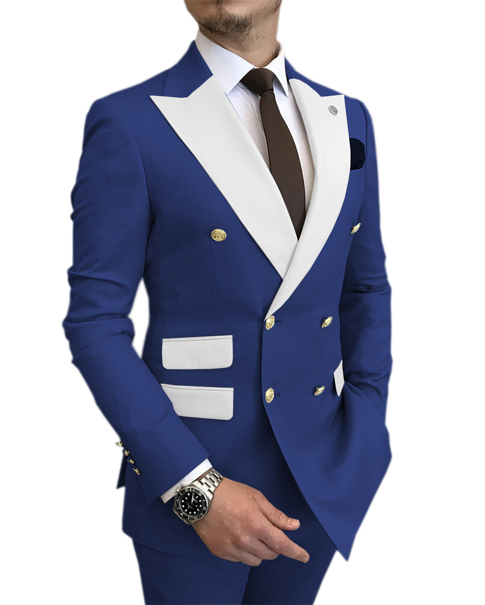 Casual Men's Slim Fit Two Piece Suit