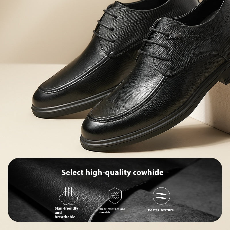 Increased By Fashion British Soft Leather Shoes Business Formal Wear Men