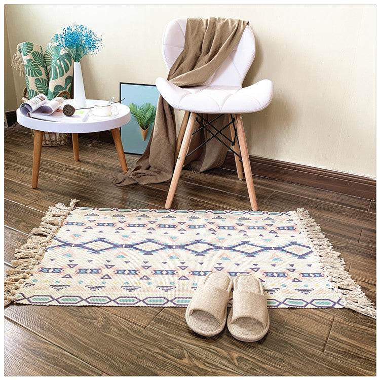 Household cotton and linen carpet