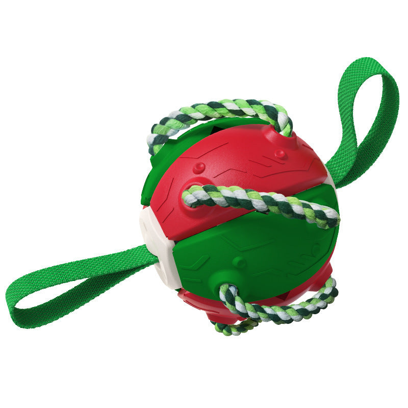 Dog Toy Balls With Chewing Ropes Pet Flying Saucer Ball Dog Toy Interactive Dog Toys For Tug Of War Best Gifts For Small Medium Dogs