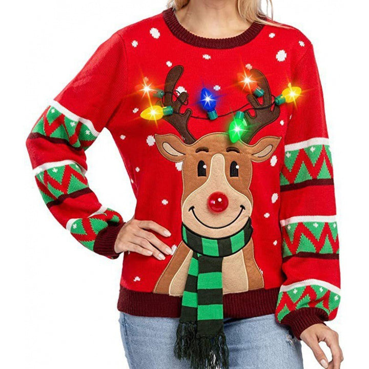 Christmas Elk Sweater Novel Christmas Atmosphere Sweater