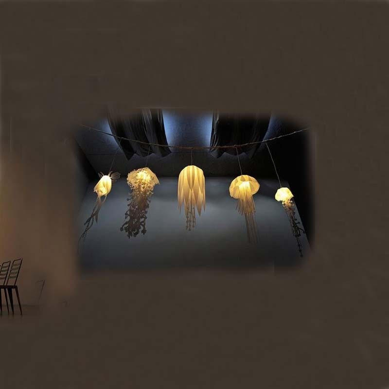 Optical Fiber Jellyfish Lamp TV Aerial Photography Creative Dining Room Bedroom Living Room New Chandelier