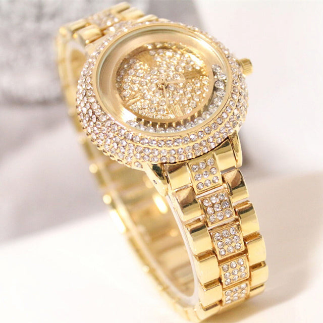 Full Rhinestone Bead Quartz Watch